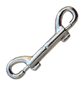 z100041<br />Doppelkarabiner, für 1 Hund, 90 mm<br />Verbindung zwischen D-Ring am Gurtsystem und Hundeleine (Ring)<br />oder Adapter – zum Führen eines Hundes.<br />Für zwei Hunde benötigen Sie den Wirbelkarabiner, da sich der Doppelkarabiner nicht mitdreht.<br />Material: Edelstahl<br />6,80 €<br /><br />